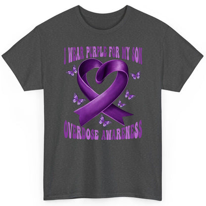 I Wear Purple for My Son Overdose Awareness overdose awareness T-Shirt Dark Heather product mockup