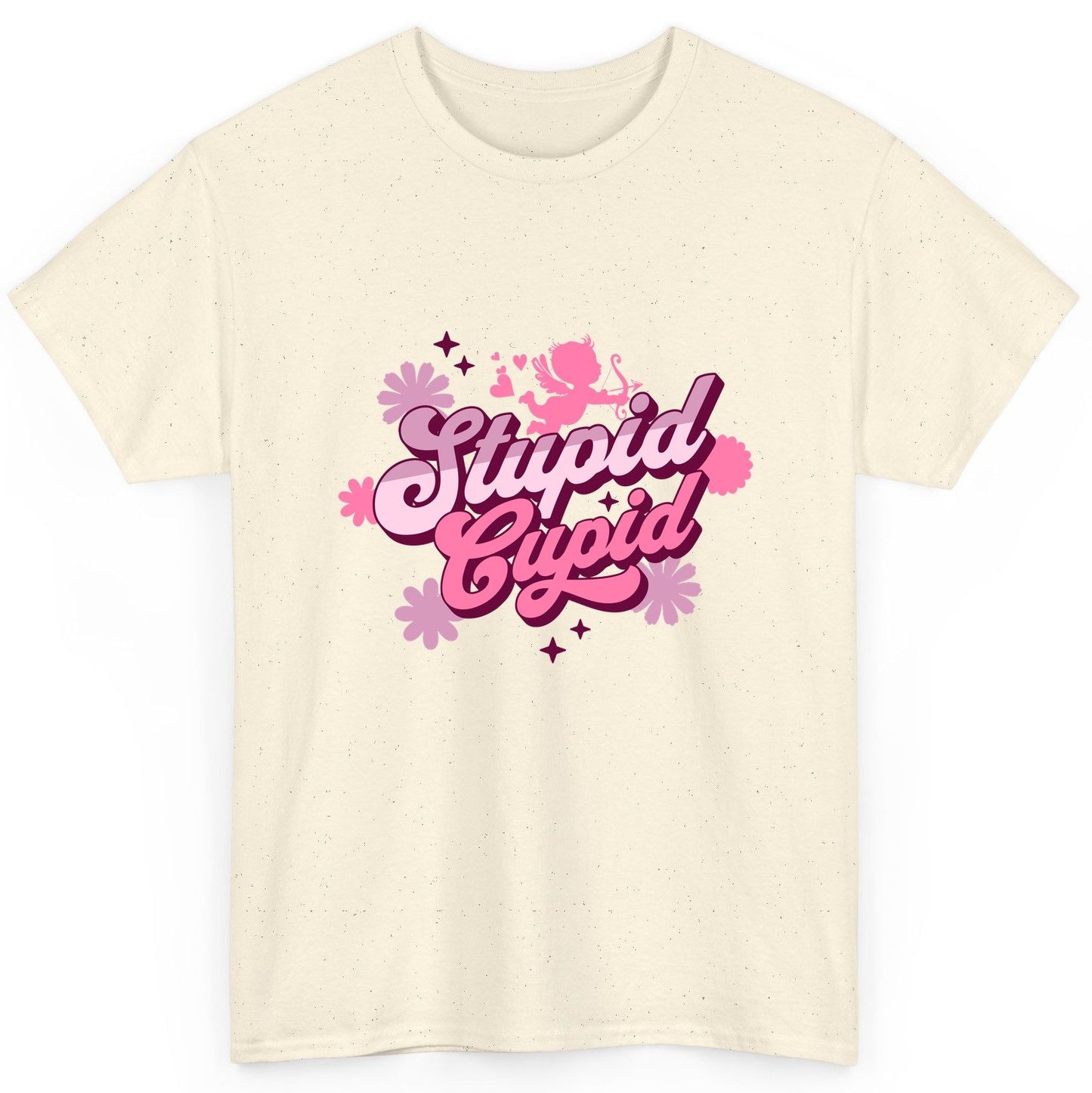 Stupid Cupid anti-Valentine's Day T-Shirt Natural product mockup