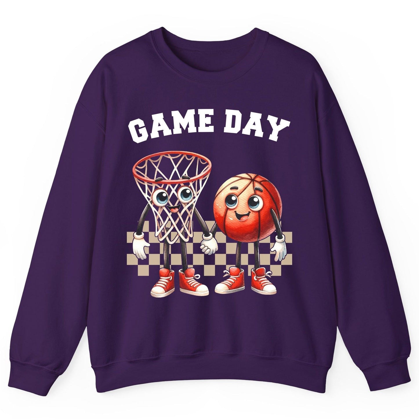 Game Day basketball Sweatshirt Purple product mockup