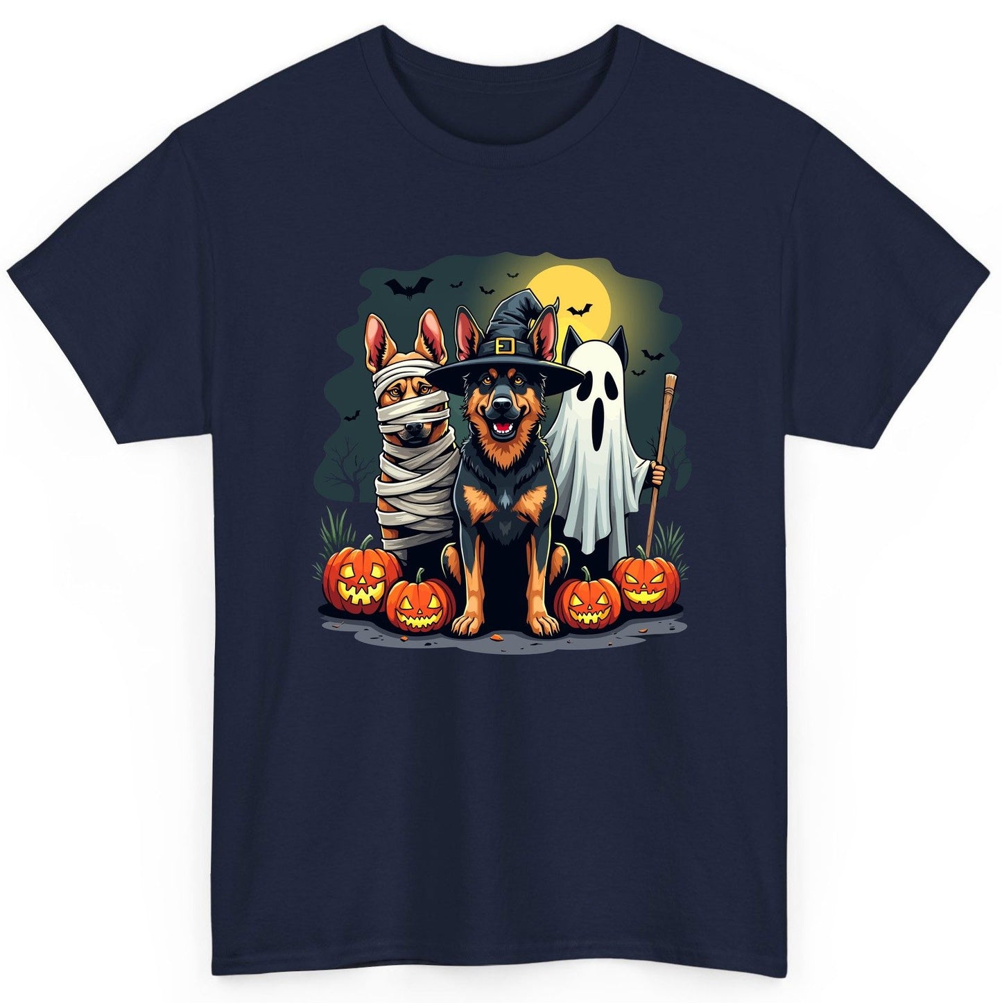 Halloween Dogs in Costumes Halloween dogs T-Shirt Navy product mockup