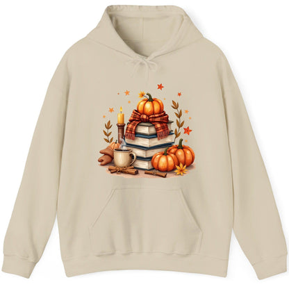 Cozy Autumn Reading Nook cozy autumn reading Hoodie Sand product mockup