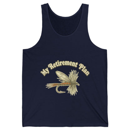 My Retirement Plan fly fishing Tank Top Navy product mockup