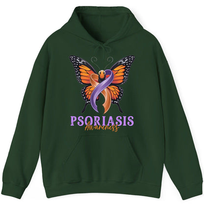 Psoriasis Awareness psoriasis awareness Hoodie Forest Green product mockup