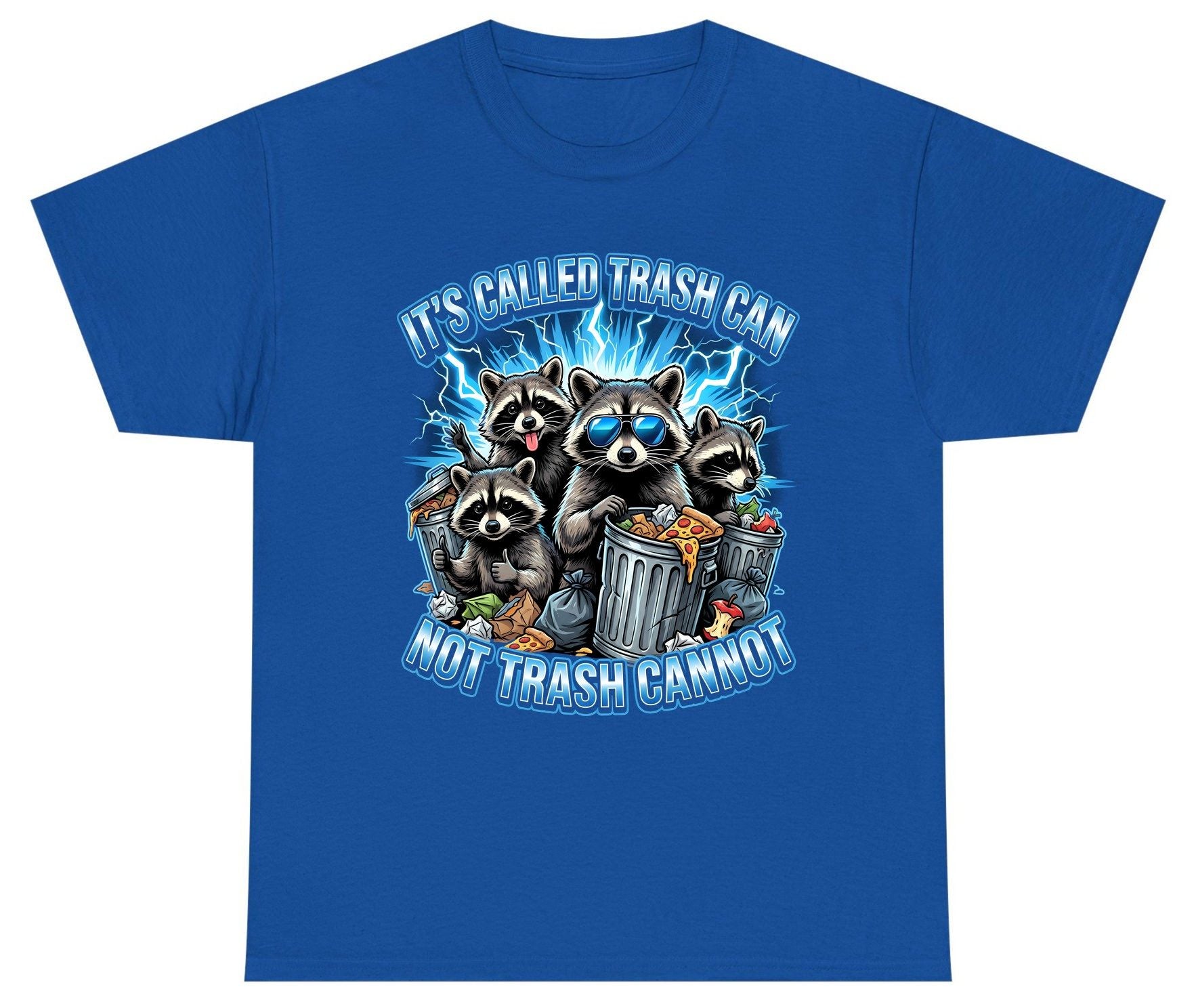 It's Called Trash Can Not Trash Cannot raccoons Youth T-Shirt Royal product mockup