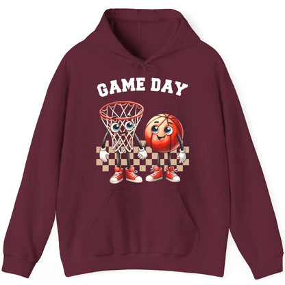 Game Day basketball Hoodie Maroon product mockup