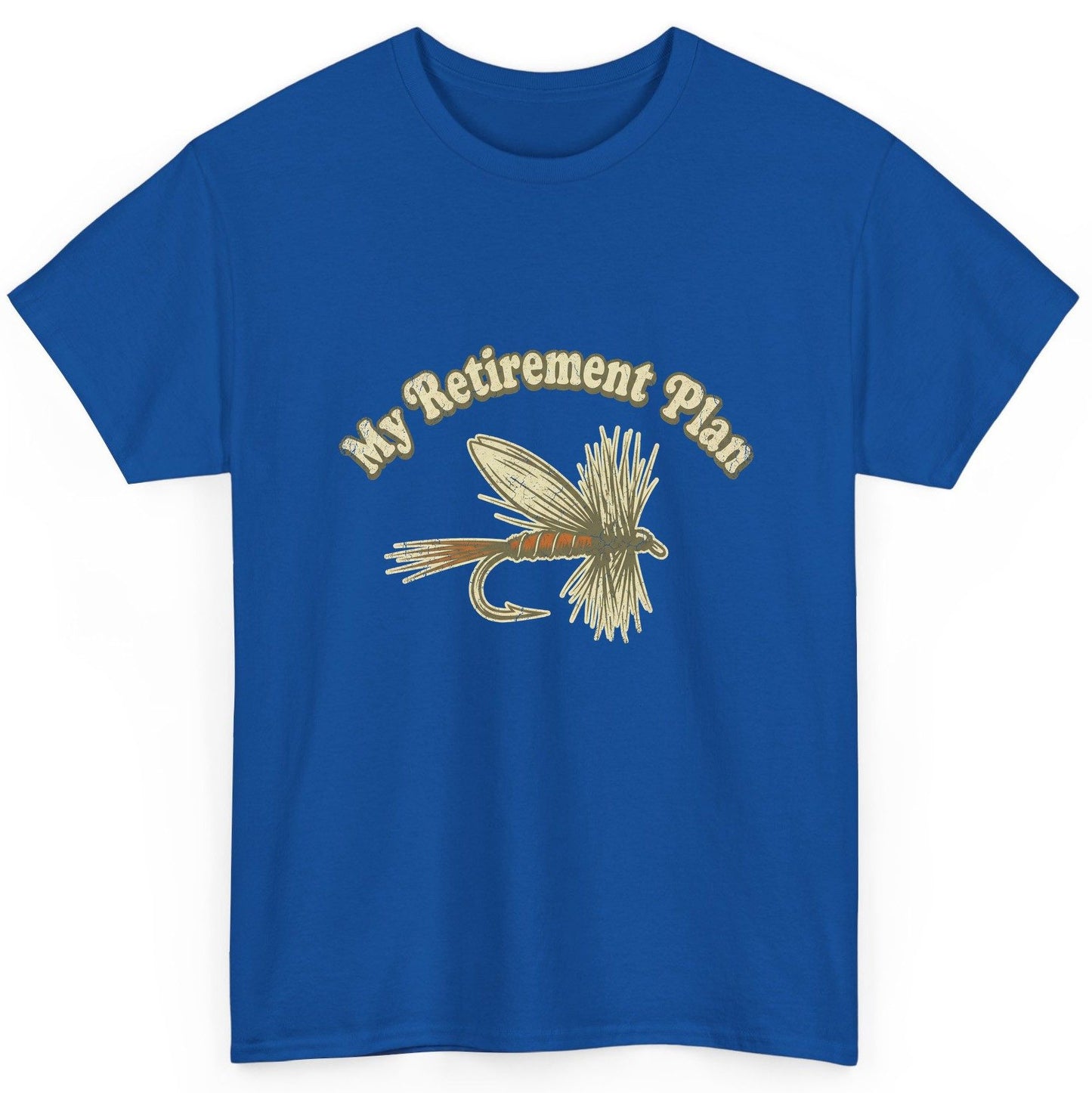 My Retirement Plan fly fishing T-Shirt Royal product mockup