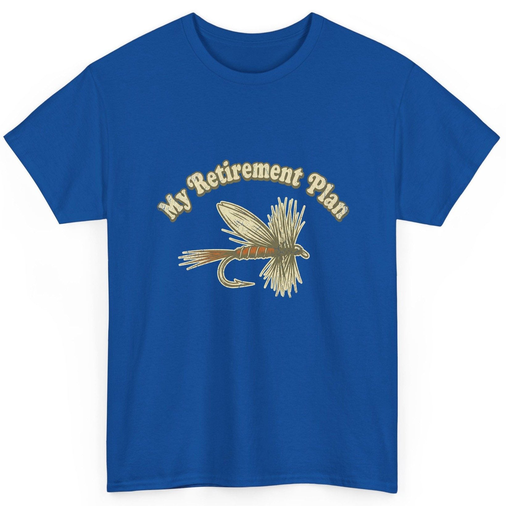 My Retirement Plan fly fishing T-Shirt Royal product mockup