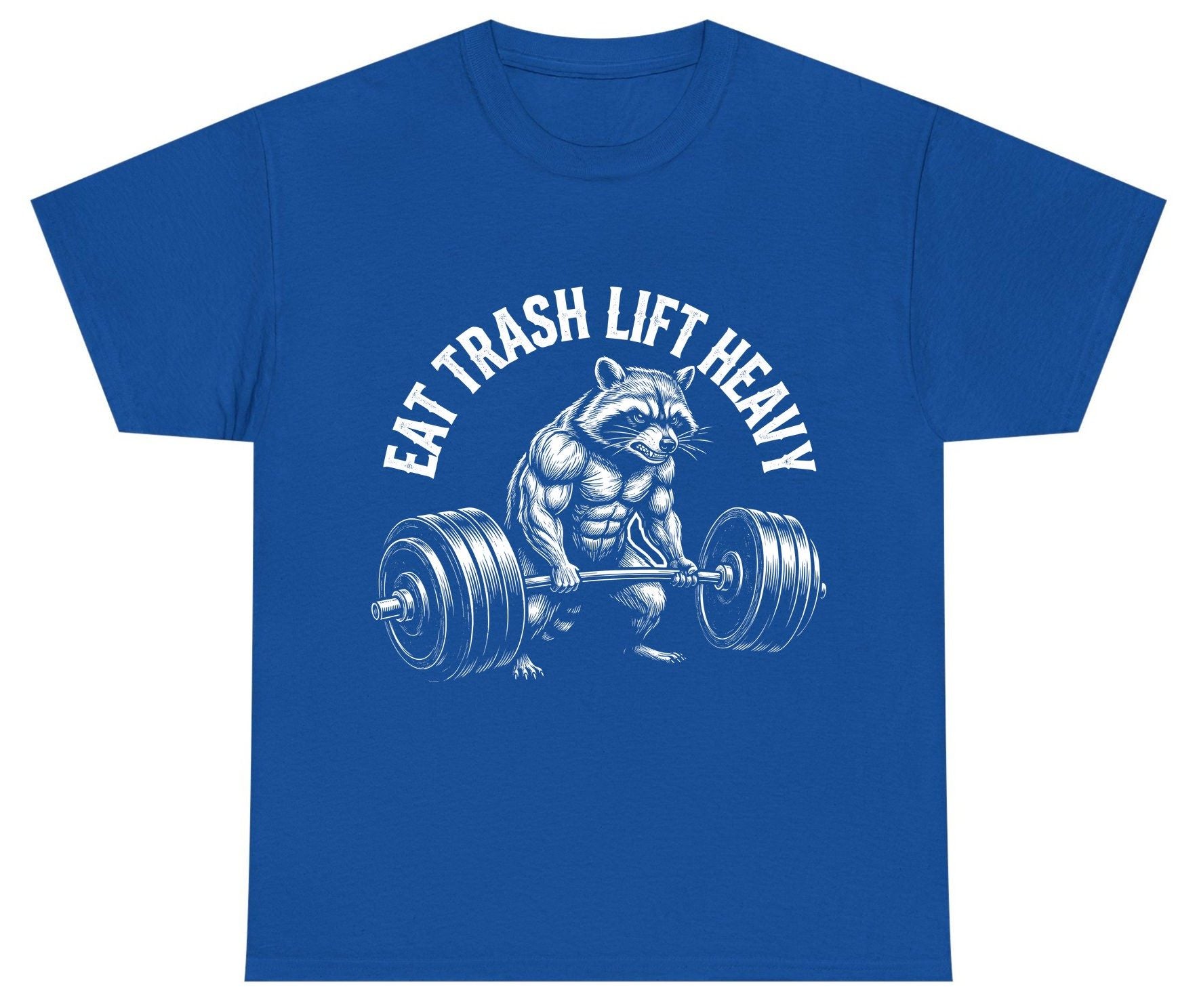 Eat Trash Lift Heavy raccoon Youth T-Shirt Royal product mockup