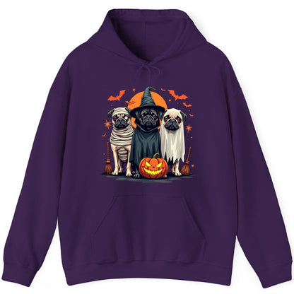 Halloween Pugs Costumes pugs Hoodie Purple product mockup
