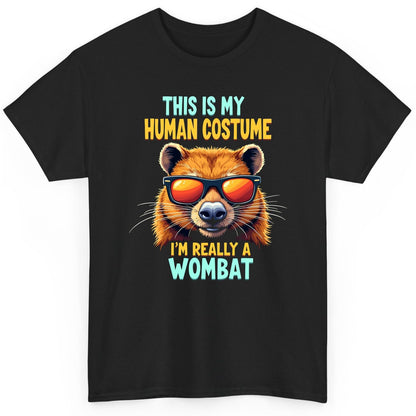 This Is My Human Costume I'm Really a Wombat wombat T-Shirt Black product mockup