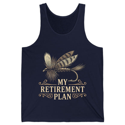 My Retirement Plan fly fishing Tank Top Navy product mockup