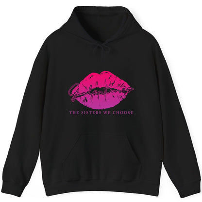 Galentines the Sisters We Choose galentine's day Hoodie Black product mockup