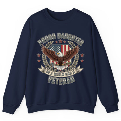 Proud Daughter of a World War Ii Veteran wwii veteran Sweatshirt Navy product mockup