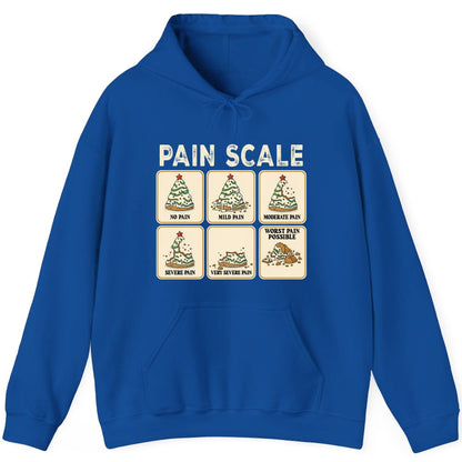 Pain Scale Christmas cookie pain scale Hoodie Royal product mockup