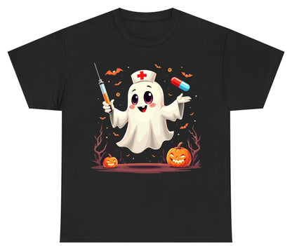Cute Ghost Nurse Halloween ghost nurse Youth T-Shirt Black product mockup