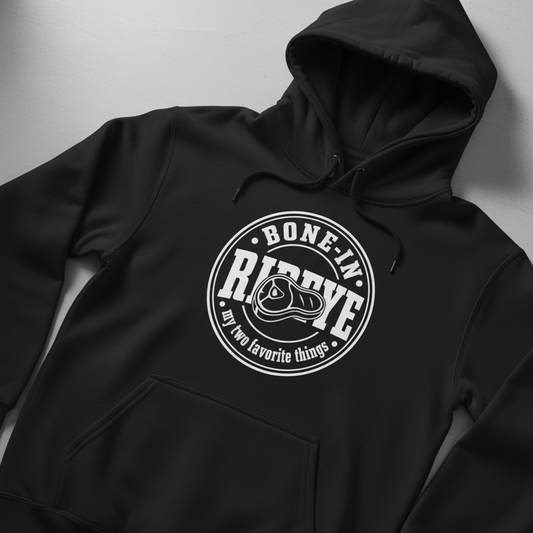 Bone-In Ribeye My Two Favorite Things Hoodie - Black