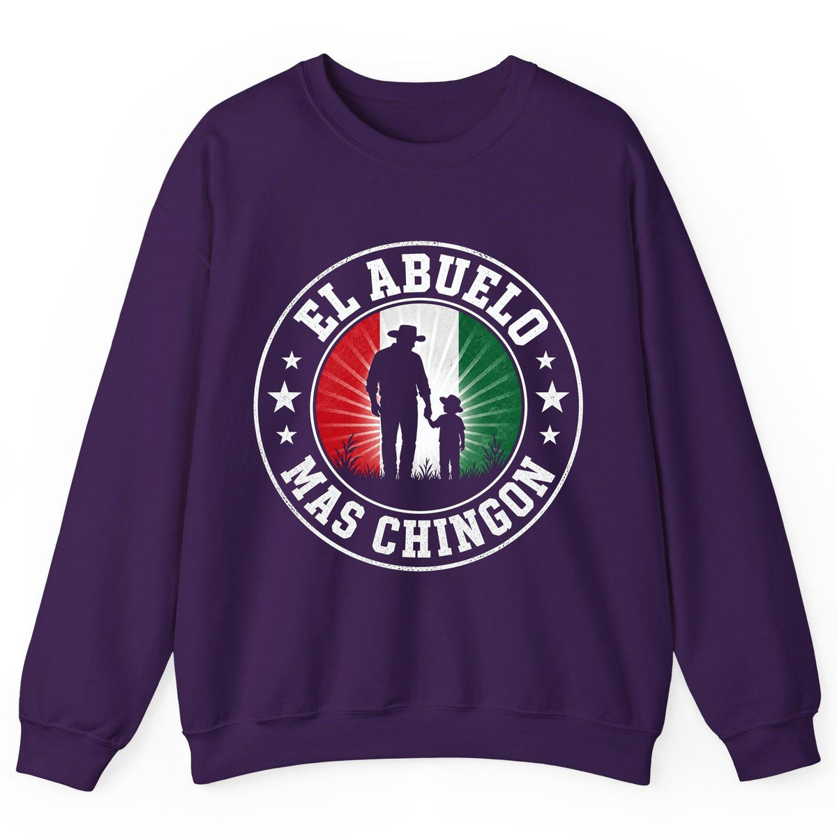 El Abuelo Mas Chingon mexican grandfather Sweatshirt Purple product mockup