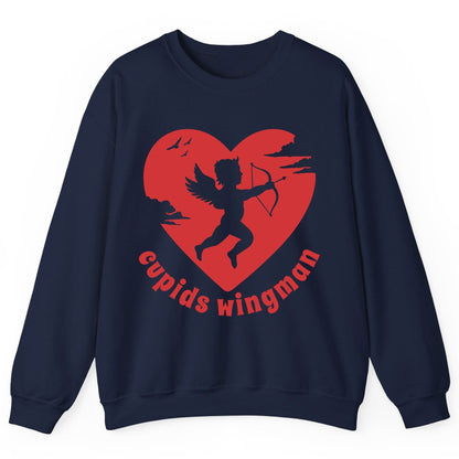 Cupids Wingman cupid Sweatshirt Navy product mockup
