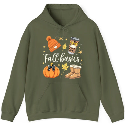 Fall Basics autumn essentials Hoodie Military Green product mockup