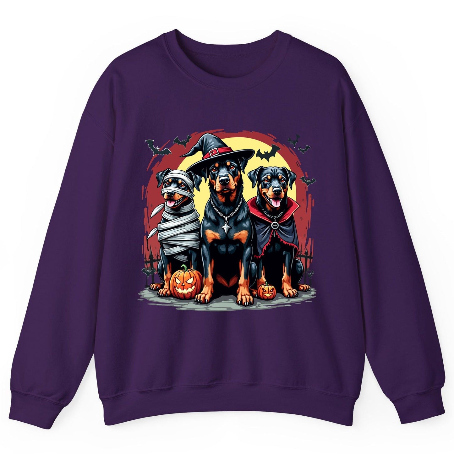 Rottweiler Halloween Costumes rottweiler Sweatshirt Purple product mockup
