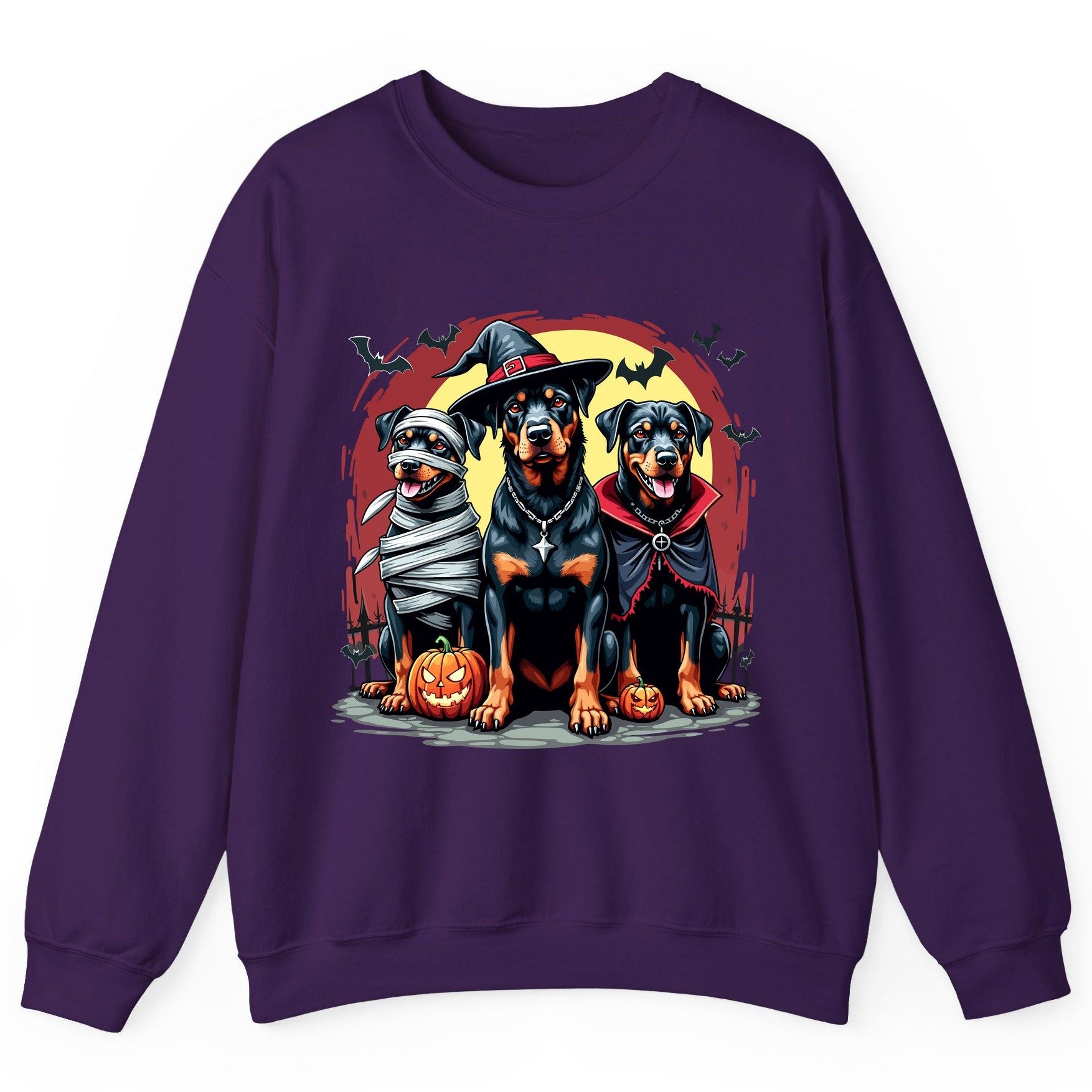 Rottweiler Halloween Costumes rottweiler Sweatshirt Purple product mockup