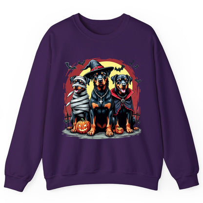 Rottweiler Halloween Costumes rottweiler Sweatshirt Purple product mockup