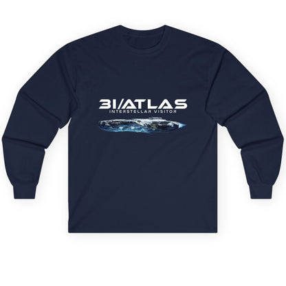 31 Atlas Interstellar Visitor sci-fi spaceship Long Sleeve Tee Navy product mockup
