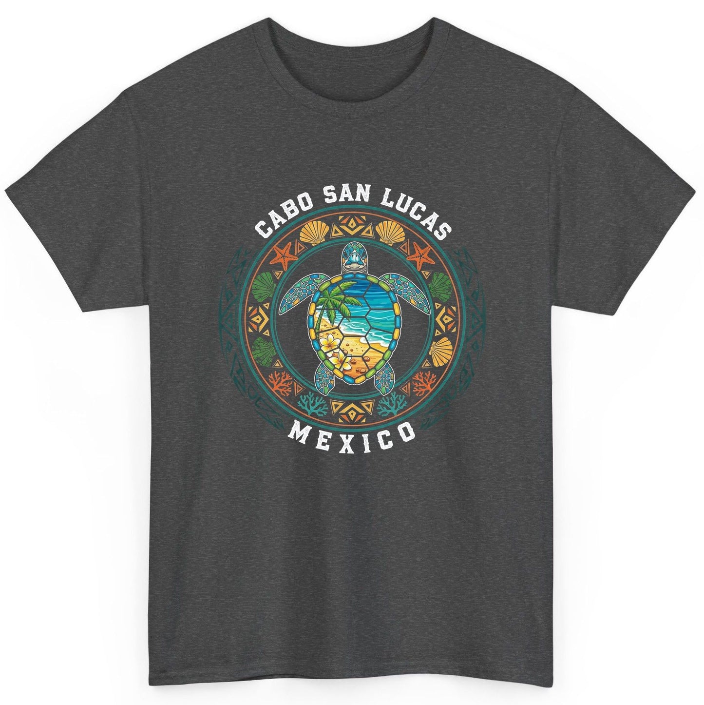 Cabo San Lucas Mexico sea turtle T-Shirt Dark Heather product mockup