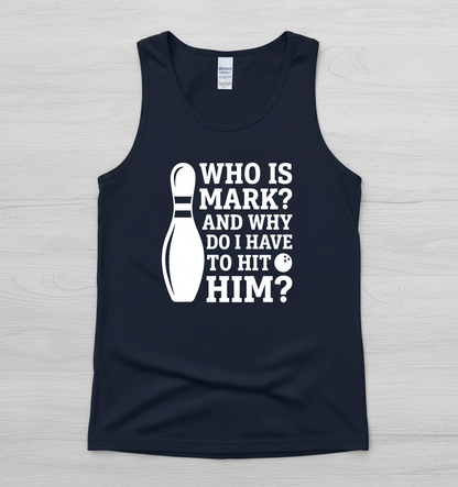 Who Is Mark Bowling Humor Tank Top - Navy