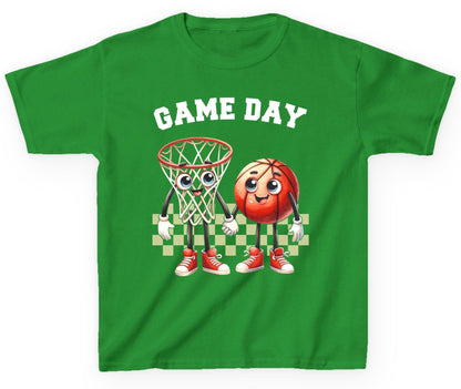 Game Day basketball Youth T-Shirt Irish Green product mockup