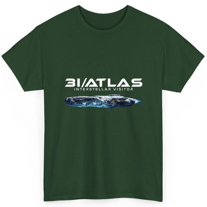 31 Atlas Interstellar Visitor sci-fi spaceship T-Shirt Forest Green product mockup