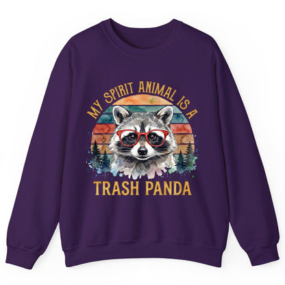 My Spirit Animal Is a Trash Panda raccoon Sweatshirt Purple product mockup