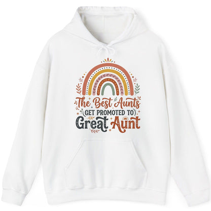 The Best Aunts GET Promoted TO Great Aunt Hoodie - product mockup - White