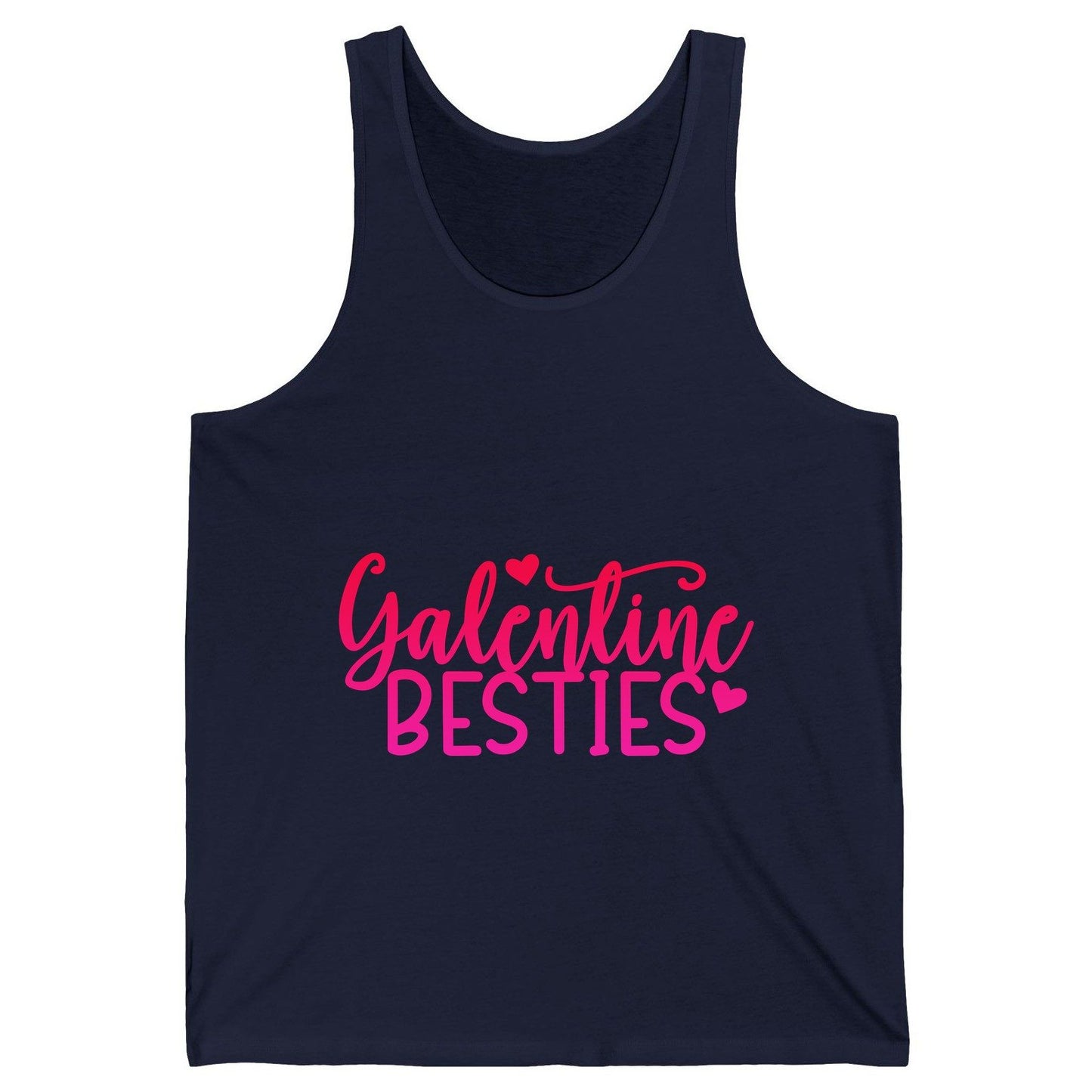 Galentine Besties galentine's day Tank Top Navy product mockup