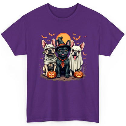 Halloween French Bulldogs Costumes french bulldogs T-Shirt Purple product mockup