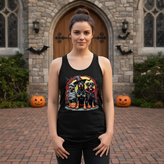 Rottweiler Halloween Costumes rottweiler Tank Top Black lifestyle mockup