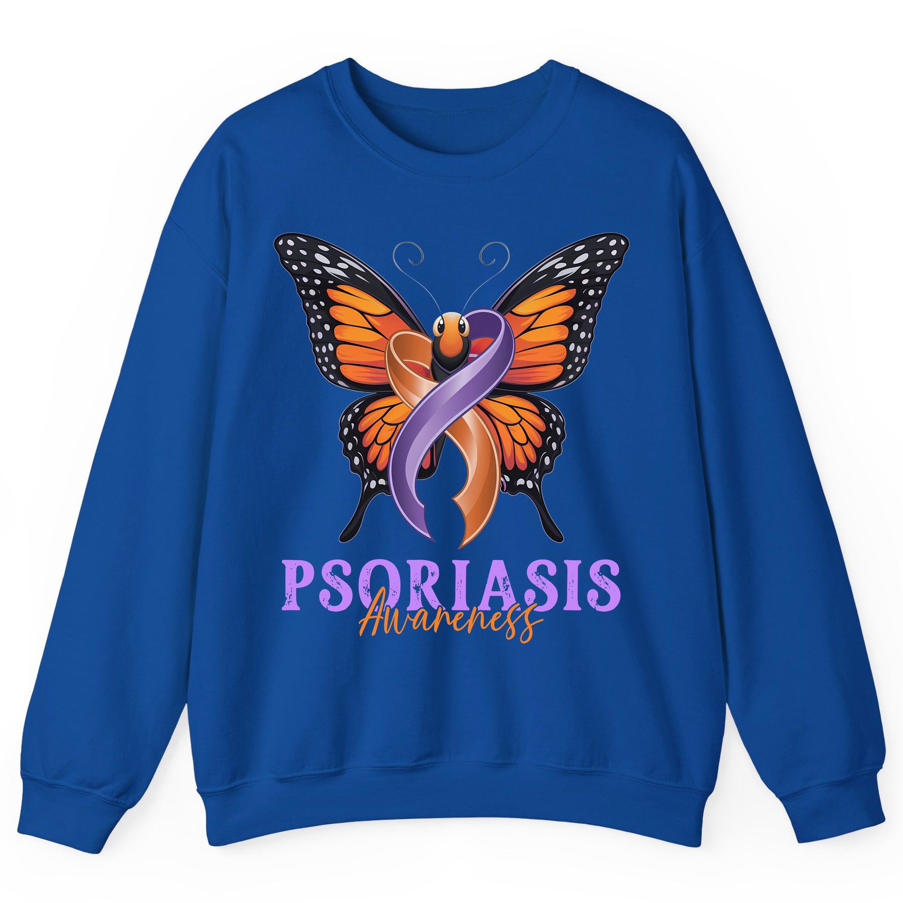 Psoriasis Awareness psoriasis awareness Sweatshirt Royal product mockup