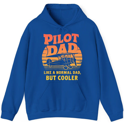 Pilot Dad Like a Normal Dad, but Cooler pilots Hoodie Royal product mockup