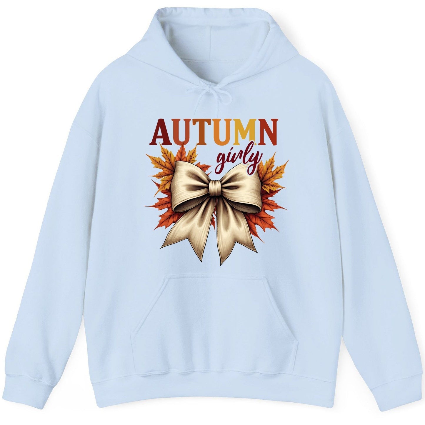 Autumn Girly autumn Hoodie Light Blue product mockup