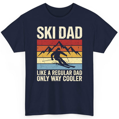 Ski Dad Like a Regular Dad Only Way Cooler skiing T-Shirt Navy product mockup