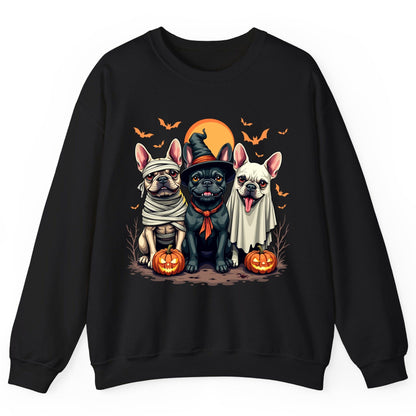 Halloween French Bulldogs Costumes french bulldogs Sweatshirt Black product mockup