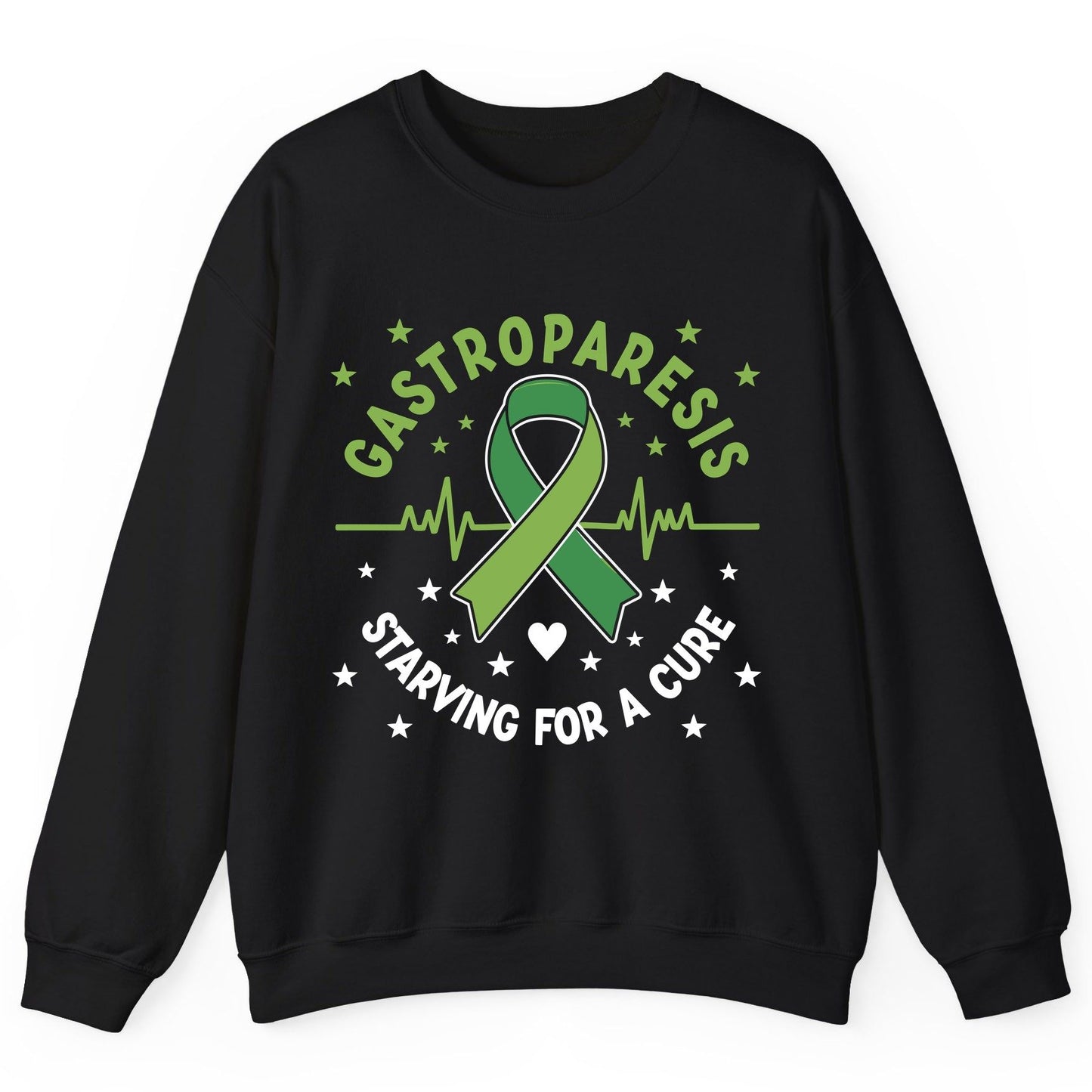 Gastroparesis Starving for a Cure gastroparesis awareness Sweatshirt Black product mockup