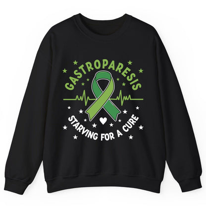 Gastroparesis Starving for a Cure gastroparesis awareness Sweatshirt Black product mockup