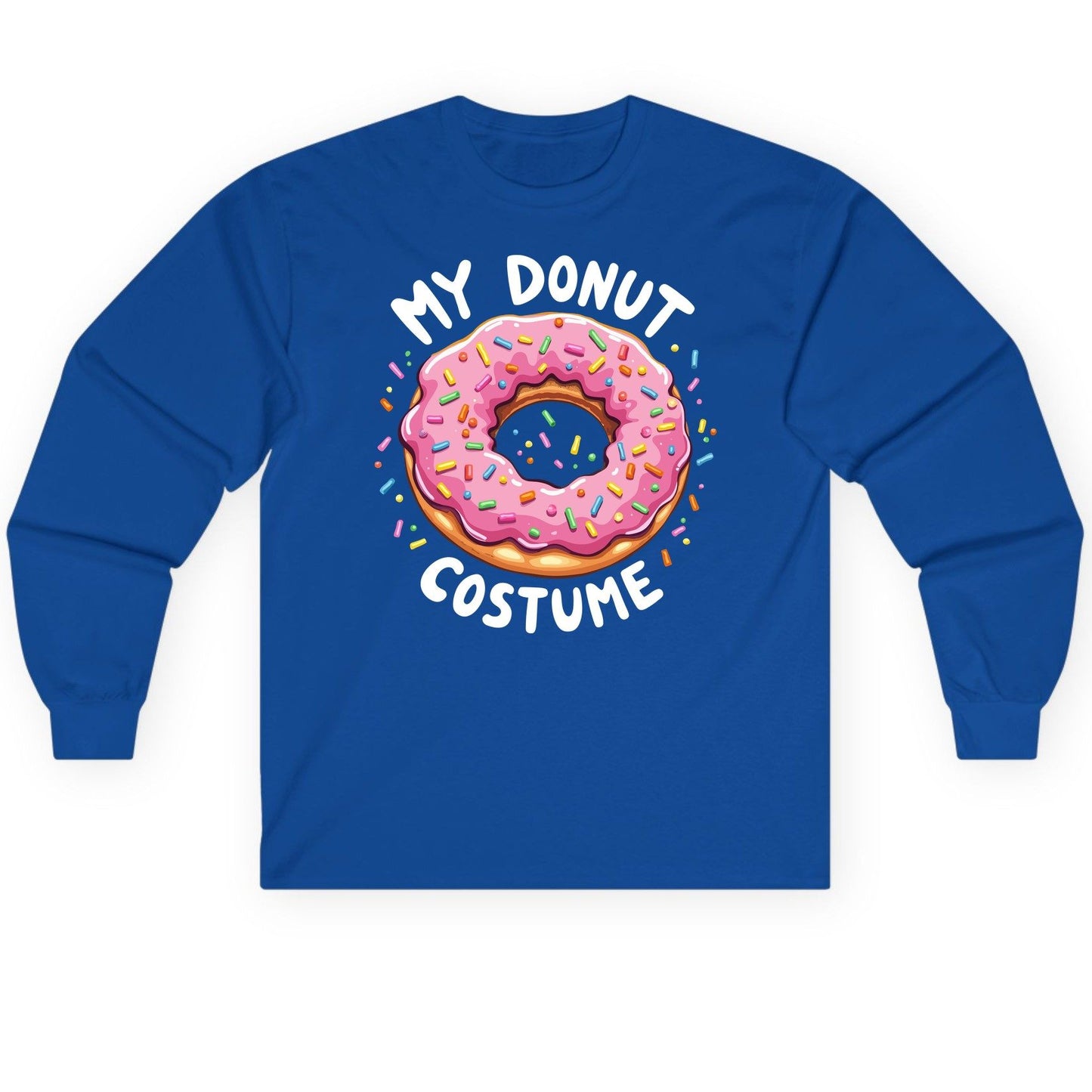 My Donut Costume donut Long Sleeve Tee Royal product mockup