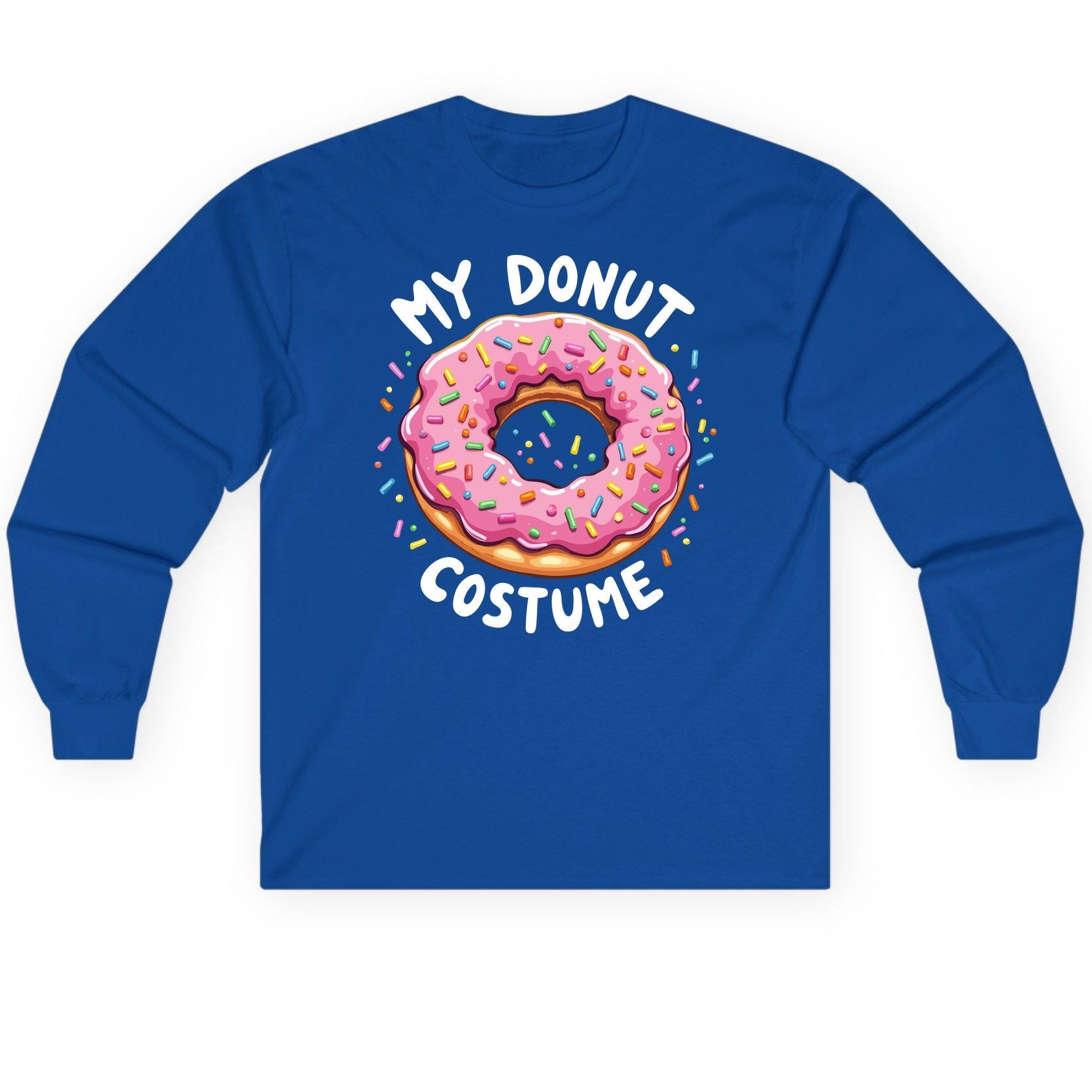 My Donut Costume donut Long Sleeve Tee Royal product mockup