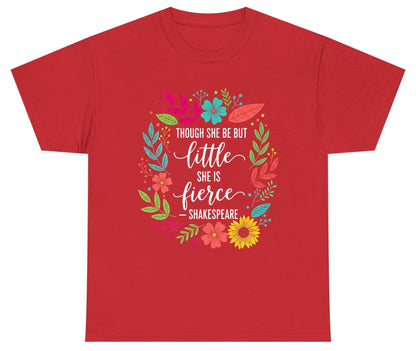 Though She Be but Little She Is Fierce - Shakespeare empowerment Youth T-Shirt Red product mockup