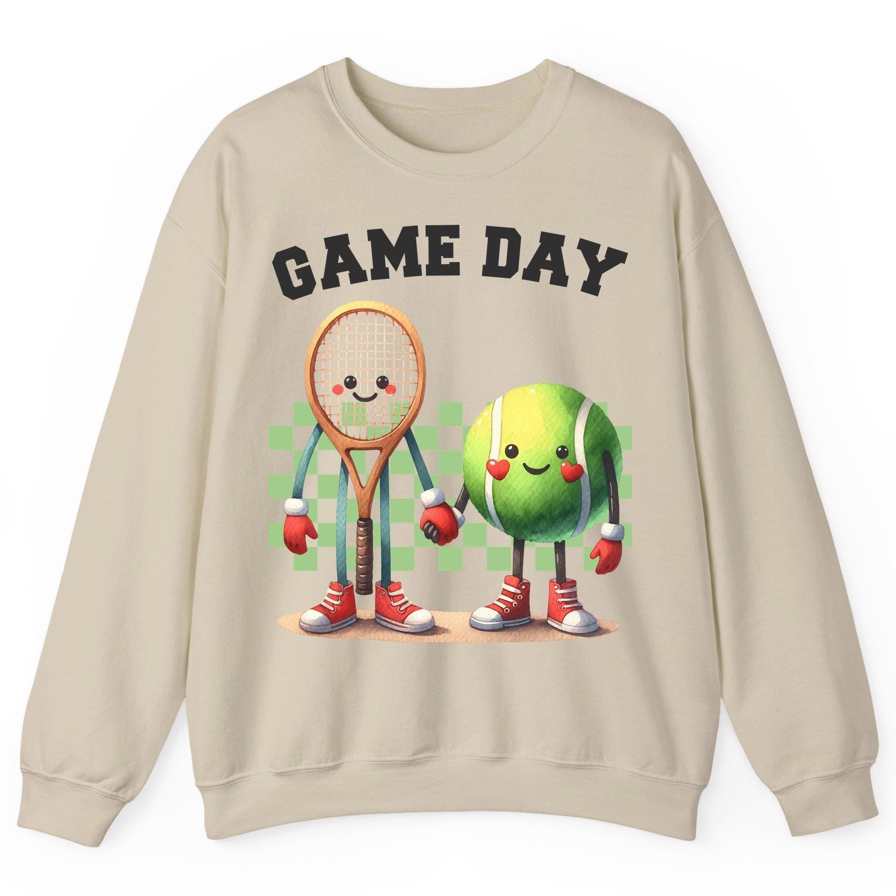 Game Day tennis Sweatshirt Sand product mockup