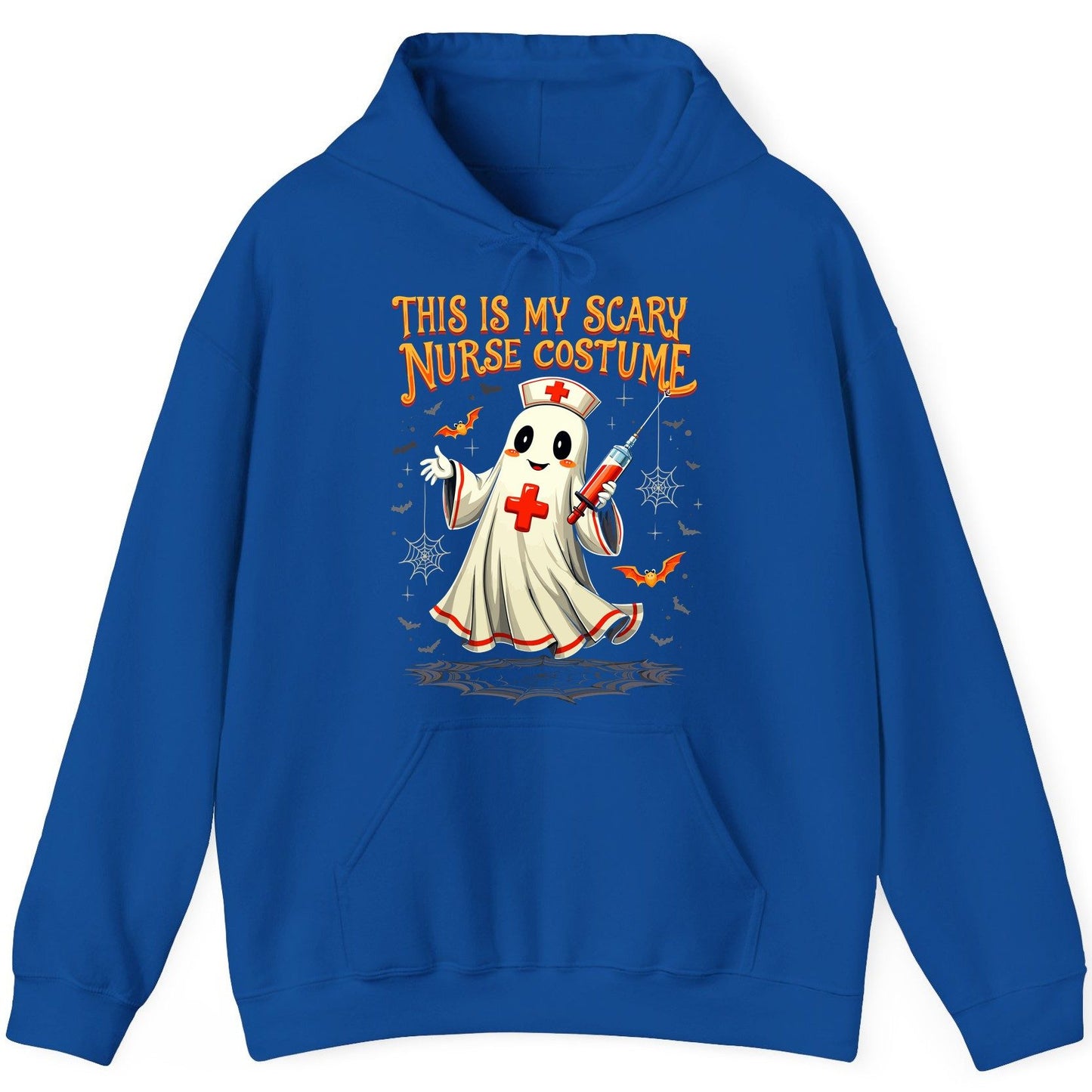 This Is My Scary Nurse Costume Halloween ghost nurse Hoodie Royal product mockup