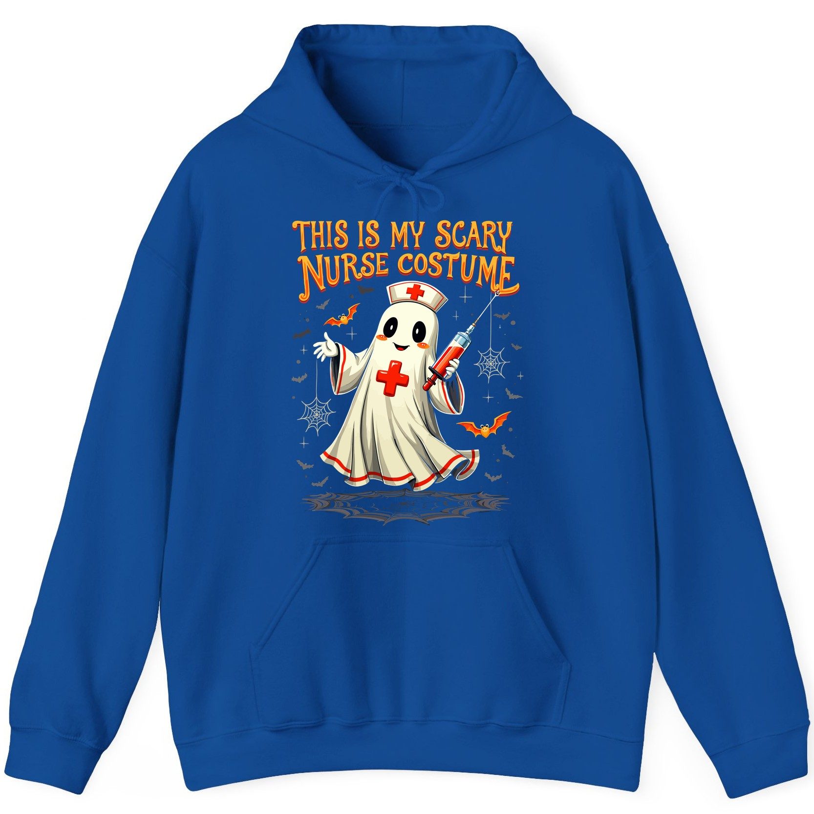 This Is My Scary Nurse Costume Halloween ghost nurse Hoodie Royal product mockup