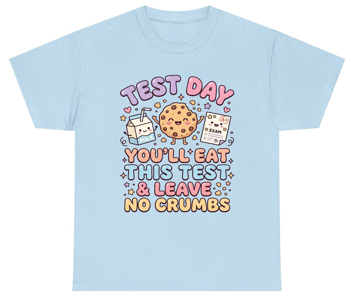 Test Day You'll Eat This Test & Leave No Crumbs Youth T-Shirt - product mockup - Light Blue